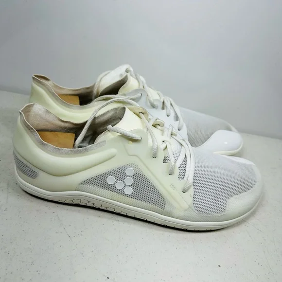 Vivobarefoot Men's Primus Lite III Trainers Shoes Bright White Size44-10,5
